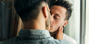 Gay Couple Love Home Concept